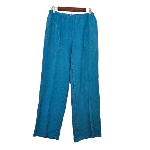 Oh My Gauze Pants & Jumpsuits Oh My Gauze Turquoise Wide Leg Pull